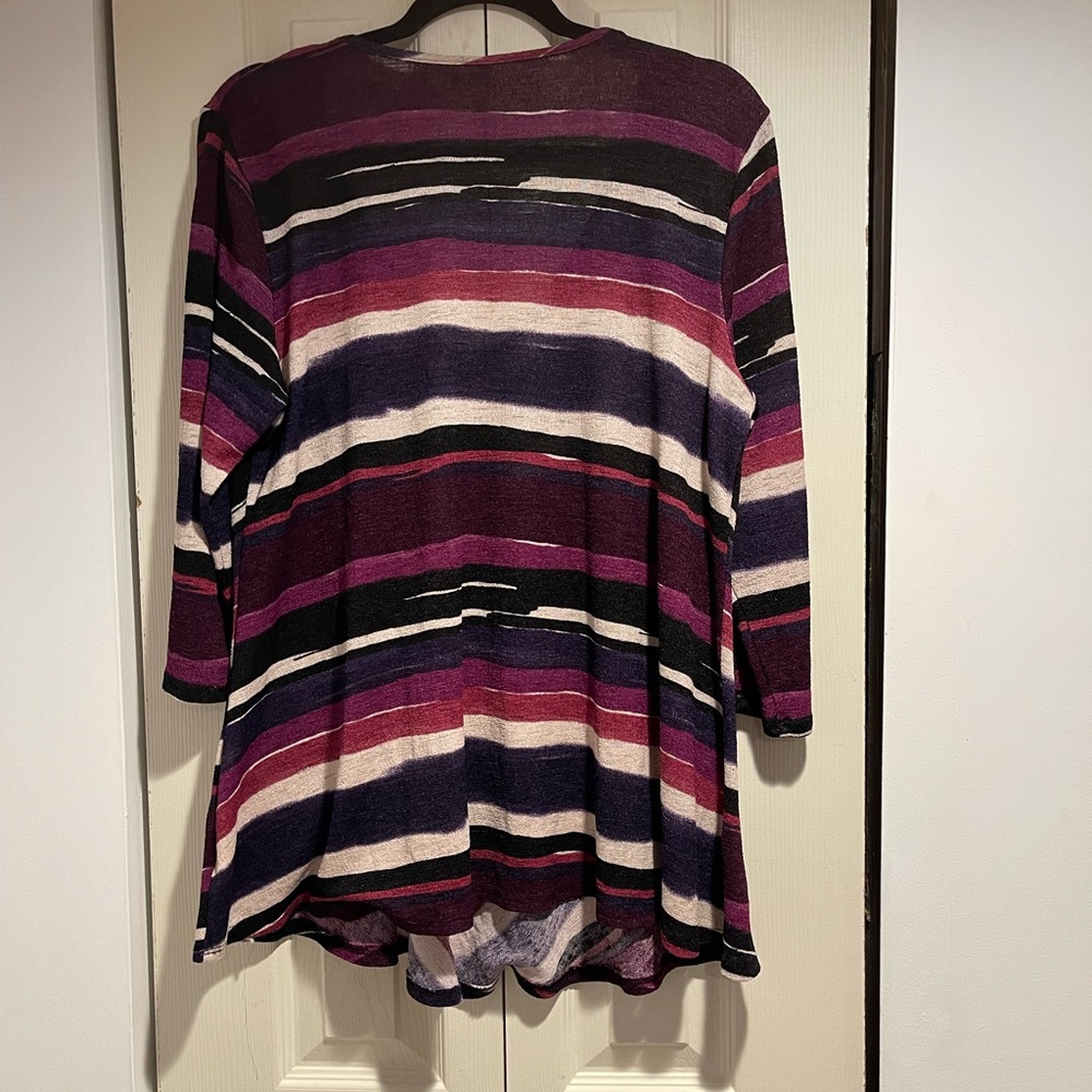 Ny Collection Multi-Color Flare Blouse Size Xl. - image 6